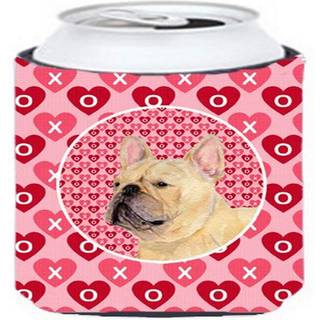 Caroline's Treasures SS4485cc French Bulldog Hearts Love and Valentine's Day Portrait Can eller flaske Hugger K?ler Vaskbar Drink Sleeve sammenfo