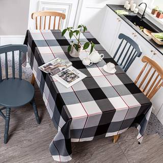 Melodieux rektangel plaid check tablecloth spild bevis vand rynke resistent bordd?kning bomuld linned tekstureret ferie bordplade dekoration k?kk