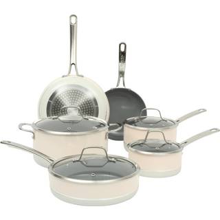 Sur la Table Kitchen Essentials Viva La Cantina 10 Stykke PFA Free Titanium Keramisk Nonstick Interior Forged Aluminium Cookware Pots and Pander