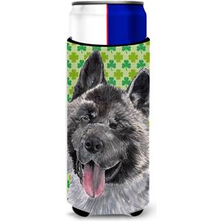 Caroline's Treasures SC9483MUK Akita St. Patrick's Day Shamrock Ultra Hugger til slanke d?ser kan k?ligere ?rme Hugger Machine Washable Drink Sle
