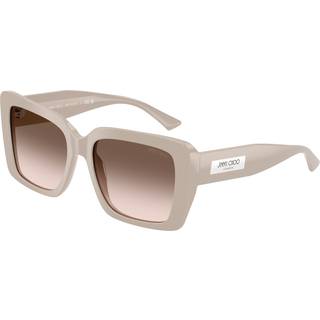 Jimmy Choo Kvinde JC5042 50333B Solbriller Acetat Brun Grå Firkantet Normal Skygge