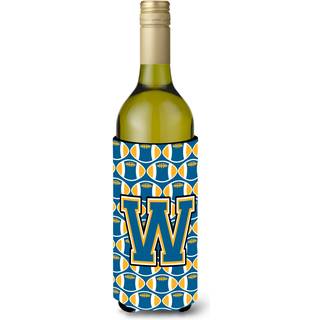 Brev W-fodboldblå ??og guldvineflaske Drikisolator Hugger CJ1077-Witerk