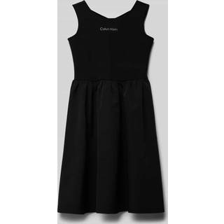 Flared Milano Back Detail Dress - Black - 4 years (104 cm)