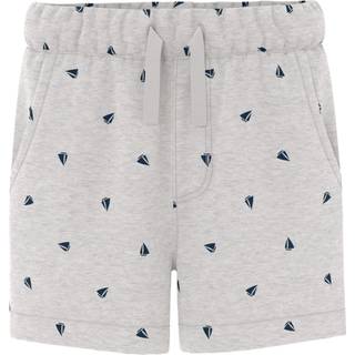 Name It Shorts Light Grey Melange Med Sejlbådsprint Og Bindesnor