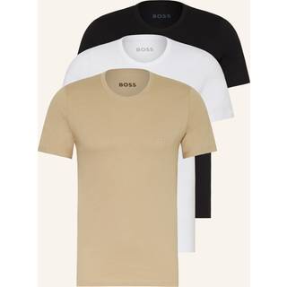 BOSS 3pak bomuld t-shirts i forskellige farver til herre | Regular fit
