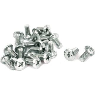 uxcell m6x15mm mandlig tråd phillips flad hovedbolt skrue egnet til dobbeltseng møbler tv rack væg hængende 20 stk