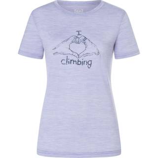super.natural Women's I Love Climbing Tee Merino-shirt Damer størrelse S farve lilla