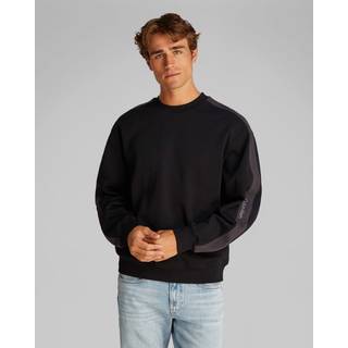 Calvin Klein - Logo Tape Crew Neck - Sweatshirts og trøjer til herre - Ck Black - S