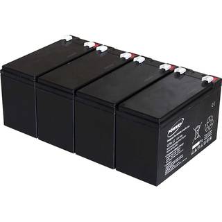 Powery Bly-Gel Batteri erstatter YUASA NP7-12 9Ah 12V