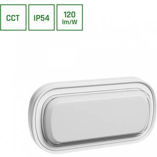 Pastilo 15W - CCT 230V 120° IP54 IK10 266x137x47mm Hvid Oval - Dæmpbar : Ikke dæmpbar, Kulør : CCT (Varm til Kold Hvid)