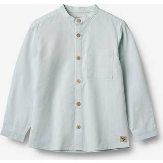Wheat GOTS Willium Skjorte Light Blue Chambray 128 cm  Blå  128 cm  mand