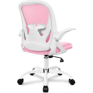 Primy Kontorstol ergonomisk skrivebordsformand med justerbar lumbale support og højde drejelig åndbar desk mesh computerstol med flip op armlæn t