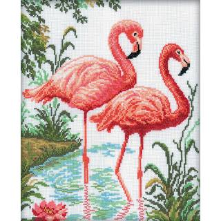 RTO flamingoer tællede Cross Stitch Kit 10-1/4 med 12-1/4-tommer