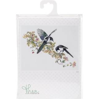 Thea Gouverneur - T?llet Cross Stitch Kit - Magpie - Aida - 18 Count - Broderi Kit til voksne - DMC Broderietr?de og andre krydsstingforsyninger