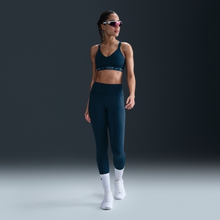 Nike Universa-leggings i 7/8 længde med medium støtte, høj talje og lommer til kvinder - blå - L (EU 44-46)
