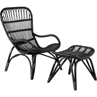 Venture Design Ella lounge stol Sort/råhvid