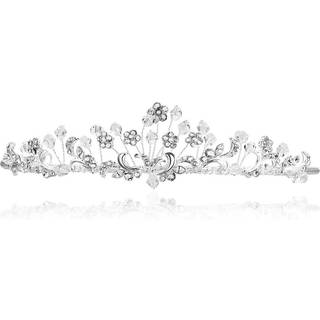 H?ndlavet brudeblomster rhinestone Crystal Prom Wedding Crown Tiara T948