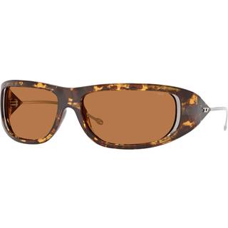 DIESEL Unisex DL3001 201373 Solbriller Injiceret Skildpadde Brun Rund Normal
