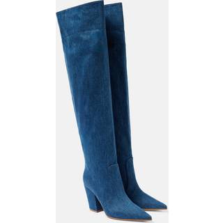 Gianvito Rossi Keinna 85 denim over-the-knee boots - blue - EU 39