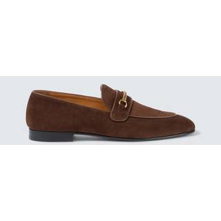 Tom Ford Liam chain-detail suede loafers - brown - EU 45