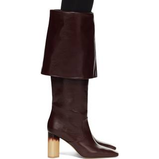 ChloÃ© Georgia 90 leather knee-high boots - burgundy - EU 37.5