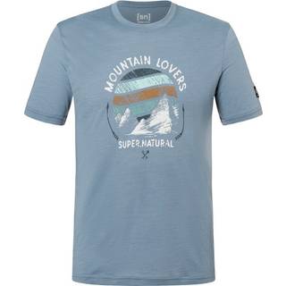 super.natural Northern Lights Tee Merino-shirt Herrer størrelse 54 - XL farve grå