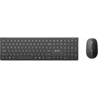 ALOGIC ASKBT3WC-DE tastatur Mus inkluderet Hjemme/kontor RF trådløs + Bluetooth QWERTZ Tysk Sort
