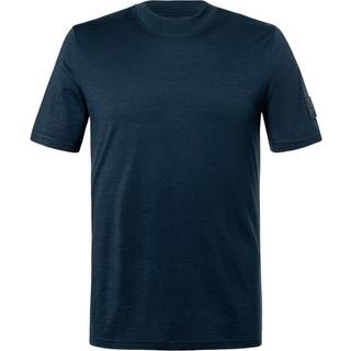 super.natural Casual Rib Bio Jersey Tee Merino-shirt Herrer størrelse 54 - XL farve blå