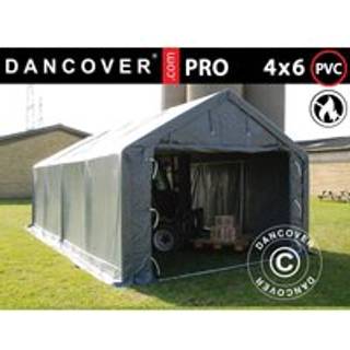 Lagertelt PRO 4x6x2x3,1m, PVC, Grå