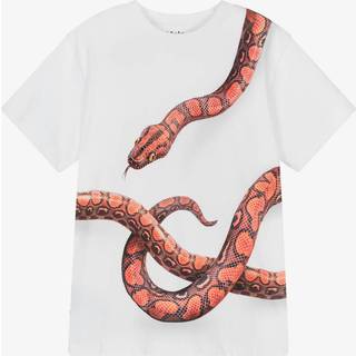 Molo Rubin Short Sleeve T-Shirt Red Snake 122 cm  Hvid  122 cm  mand