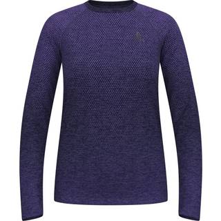 Odlo Women's T-shirt Crew Neck L/S Essential Seamless Eclipse Melange, L