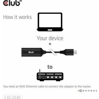 Club3D Adapter USB-C > RJ45 5Gbps St/Bu retail