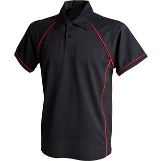 Finden+Hales FH370 Men´s Piped Performance Polo Black / Red L
