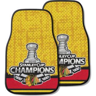 Chicago Blackhawks 2010 NHL Stanley Cup Champions Front Carpet Car Mat Set - 2 stykker