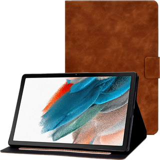 Samsung Galaxy Tab A8 Flip Cover i mat læder
