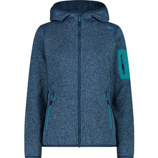 CMP Women's Jacket Fix Hood Jacquard Knitted 3H19826 Fleecejakke Damer størrelse 46 farve blå