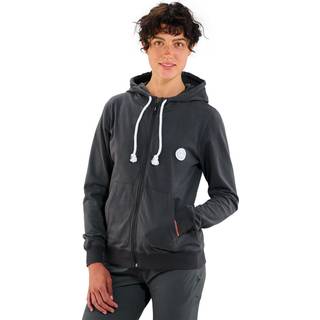 Edelrid Women's Bege Zip Hoody Hoodie Damer størrelse S farve grå
