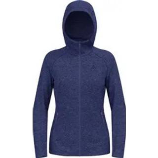 Odlo Women's Tencia Mid Layer Hoody Full Zip Fleecejakke Damer størrelse L farve blå