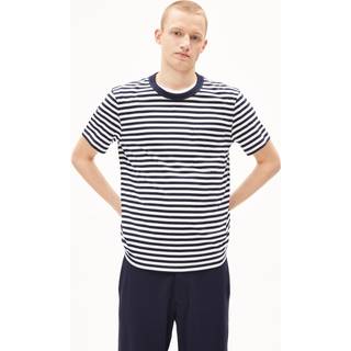 ARMEDANGELS Maarkos Pocket Stripes T-shirt Herrer størrelse L farve grå