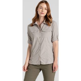 Craghoppers Women's Nosilife Adventure Langarm Bluse III Bluse Damer størrelse 44 farve grå