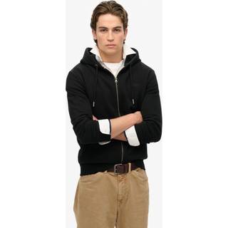 Superdry Superdry Black Essential Logo Slim Fit Zip Hoodie