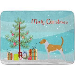 """" Caroline's Treasures American Foxhound Merry Christmas Tree Floor Mat 19 """" """" X 27 """" """" Multicolor """"