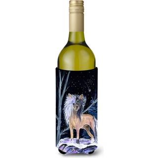 Starry Night Chinese Crested Wine Bottle Beverage Insulator Beverage Insulator Hugger