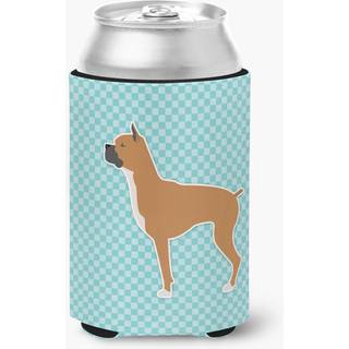 """" Caroline's Treasures Boxer Checkerboard Blue Can eller flaske Hugger BB3753CC kan hugger multicolor """"