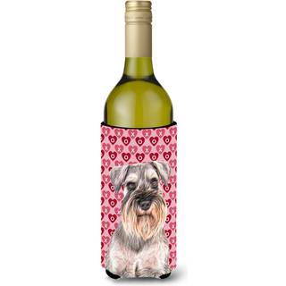 Hjerter kærlighed og valentinsdag Schnauzer vinflaske drikkevarer isolator hugger kj1193literk