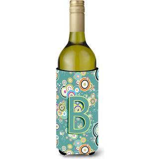 Letter B Circle Circle Teal Initial Alphabet Wine Bottle Beverage Isulator Hugger CJ2015-Bliterk
