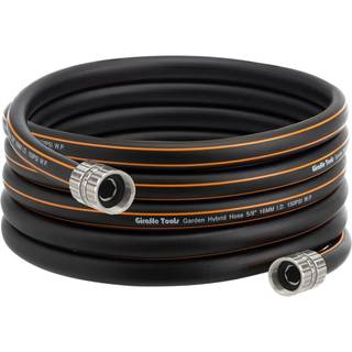 Giraffe v?rkt?j Leder slange 12ft x 5/8"""" Brugerdefineret l?ngde Heavy Duty No Bink Fleksibel Gummi Haveslange L?kaget?t vandslange med hun til h