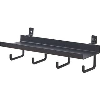 Millex hylde med 4 kroge til akustikpaneler, mat sort, 20 cm