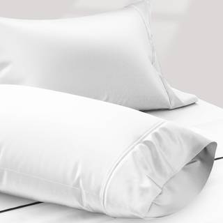 Texas Linned Co. 100% egyptisk bomuldspude sager King Størrelse Sæt på 2 - Luxury 1200 trådtælling Sateen White Pillow Covers Soft & Breathable 5