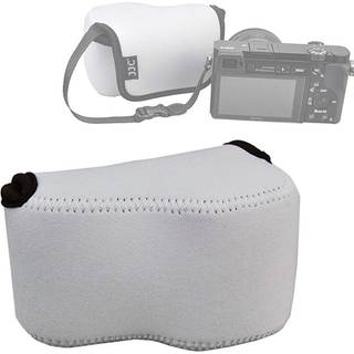 JJC Gray Ultra Light Neoprene Camera Case Pouch Bag Compatible med Sony A6600 A6500 A6400 A6300 A6100 A6000 A5100 med Sony Selp1650 16-50mm Zoom